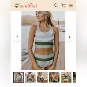 Olive Mariner Colorblock Bikini Top